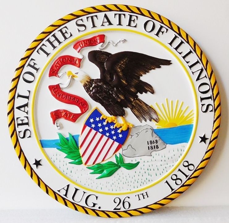 W32180 -Seal of the State of Illinois Wall Plaque