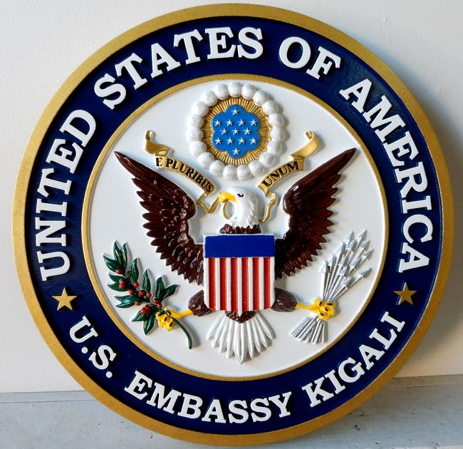 U30331 - Wall Plaque for US Embassy in Kigali