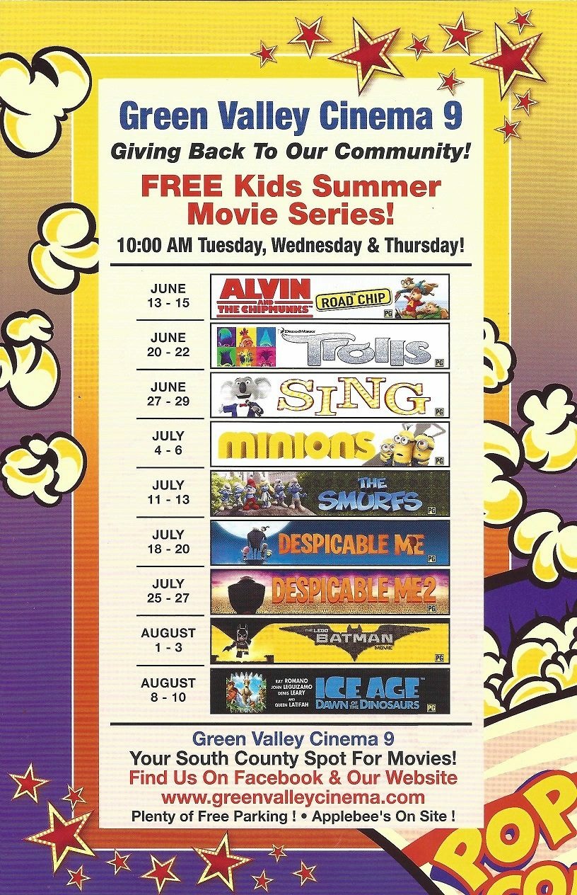 FREE Kids Summer Movie Series