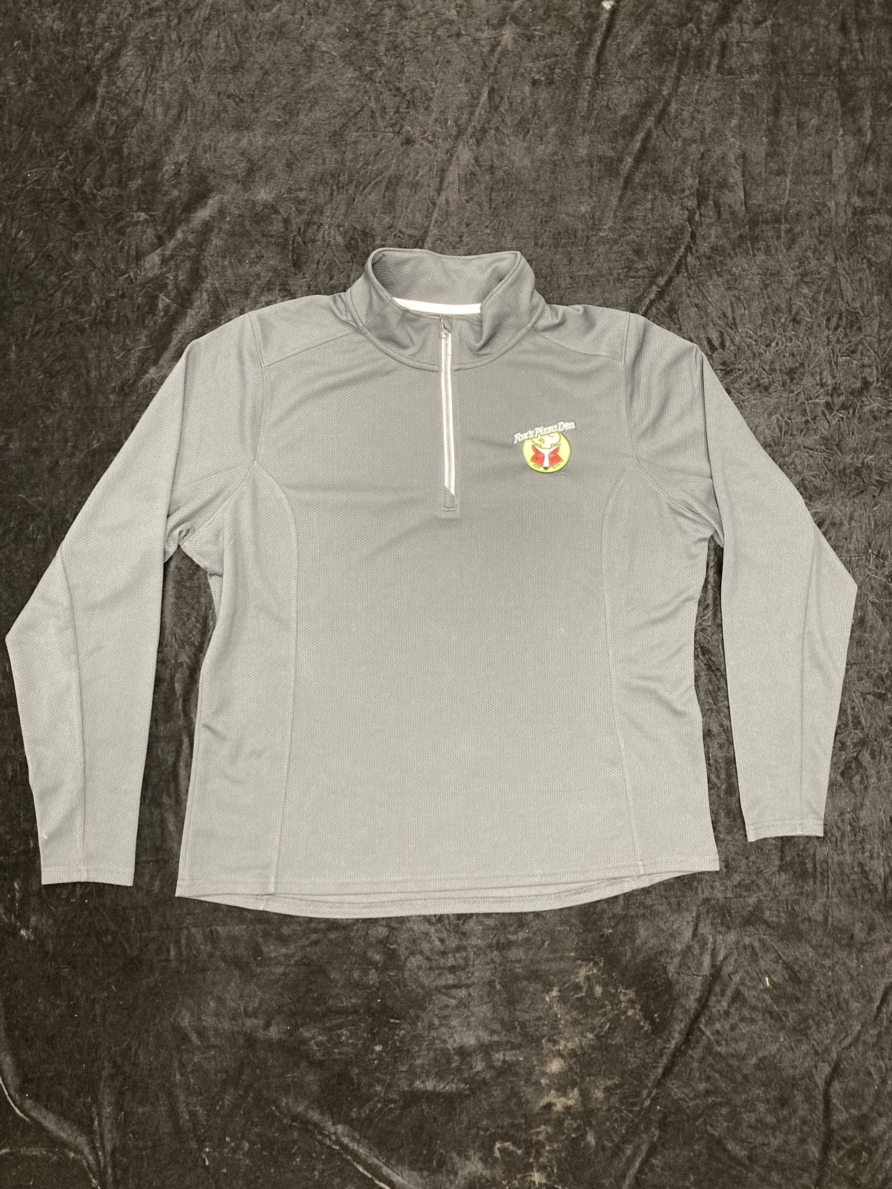 SALE Fox's Logo - 2XL Black Moisture-Wicking Quarter-Zip