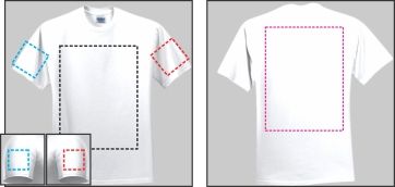 T-Shirt Printable Areas