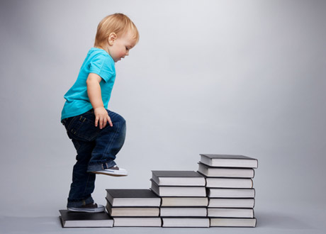 Take the first steps to literacy @ the library.