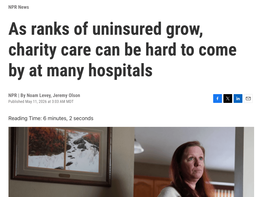 As Ranks of Uninsured Grow, Charity Care Can be Hard to Come By at Many Hospitals