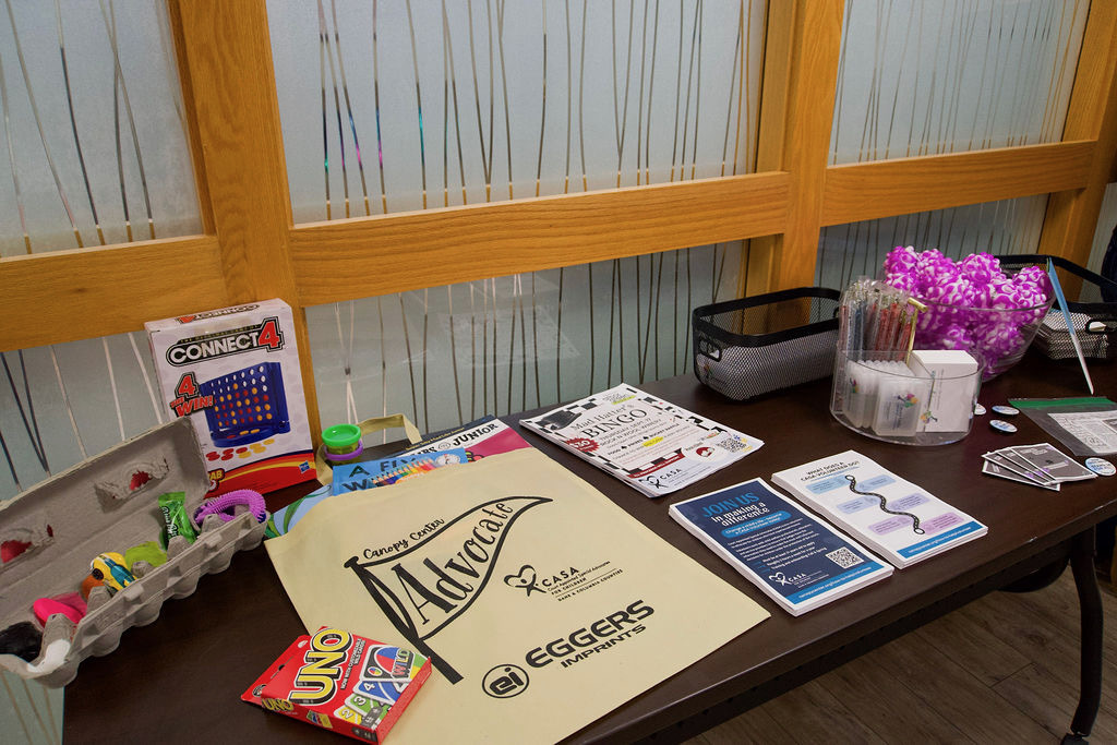 Materials on display during the open house highlighted the tools, activities and resources Canopy Center and CASA use to connect with children, families and the broader community.