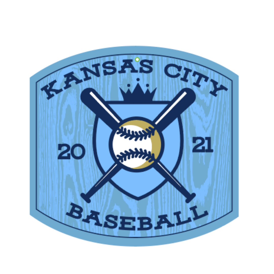 Kansas City Baseball Wall Art - 15"