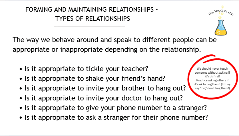 Forming and Maintaining Relationships 