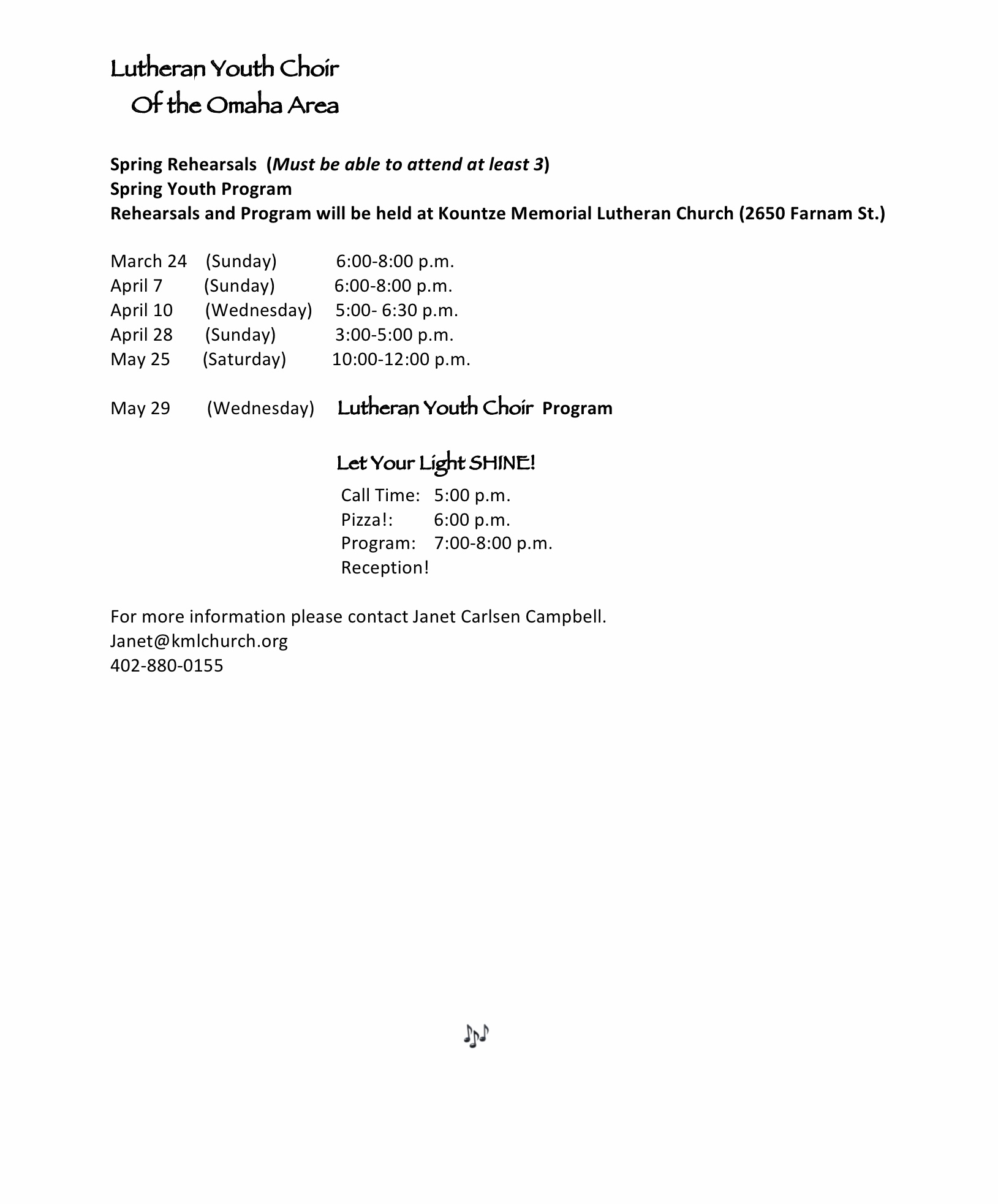 Lutheran Youth Choir of the Omaha Area