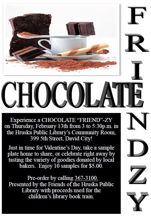 Hruska Public Library - Friends of the Library Chocolate Friend-zy