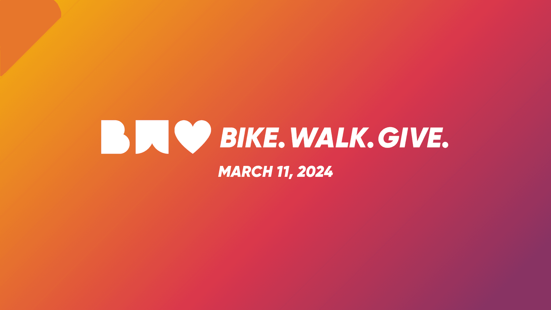 Bike Walk Give: 24-Hour Giving Event