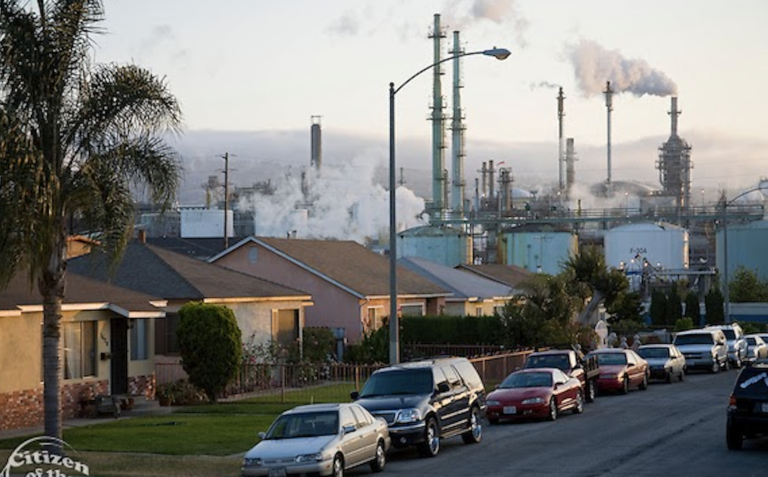 Wilmington Refinery located directly next to residential homes