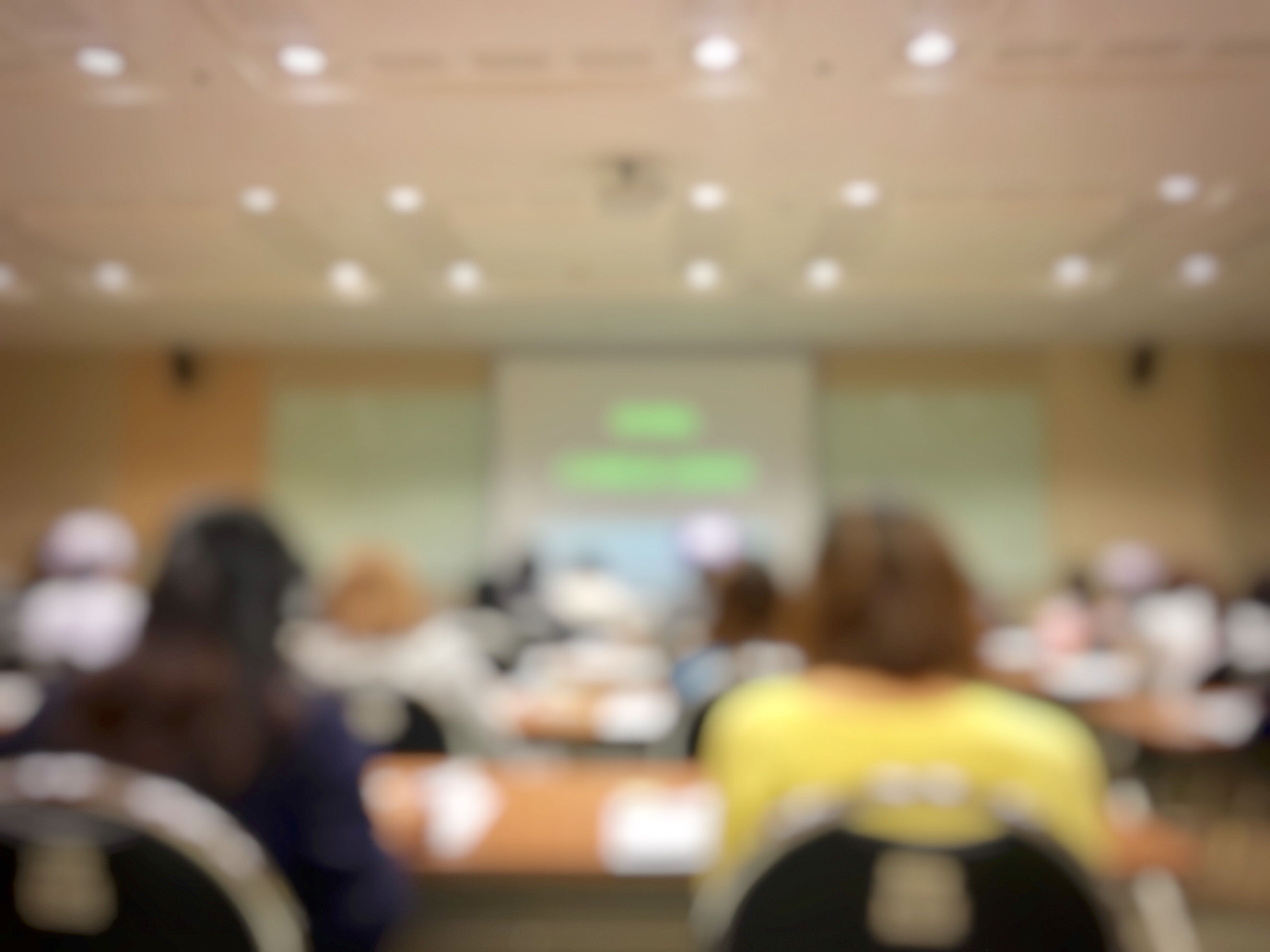 Blur image of conference room or classroom