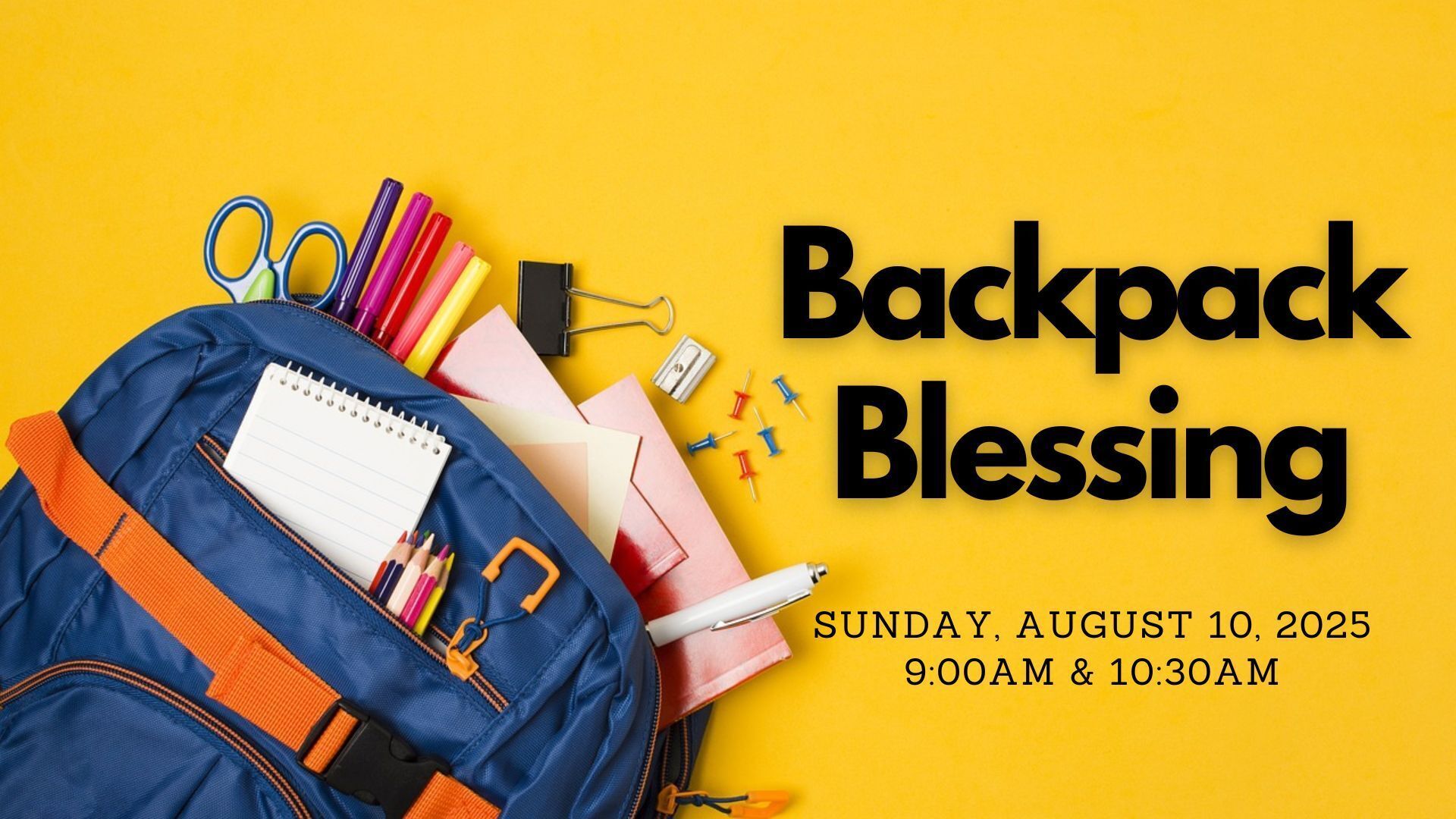 Backpack Blessing