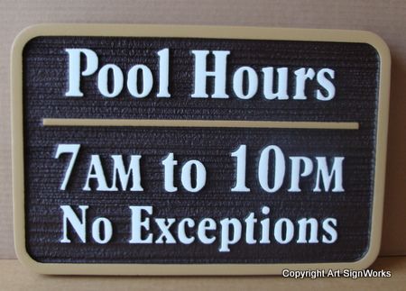 KA20828 - Swimming Pool Hours Sign for Apartment Complex