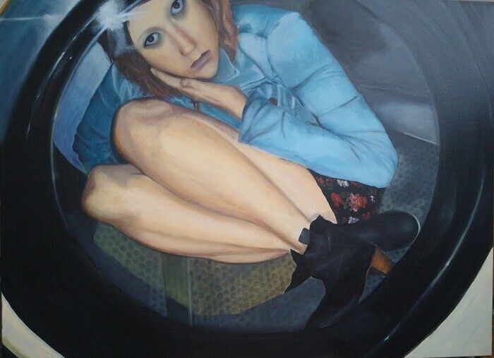 Sarah in a Dryer by Lorraine Herrera Bonilla