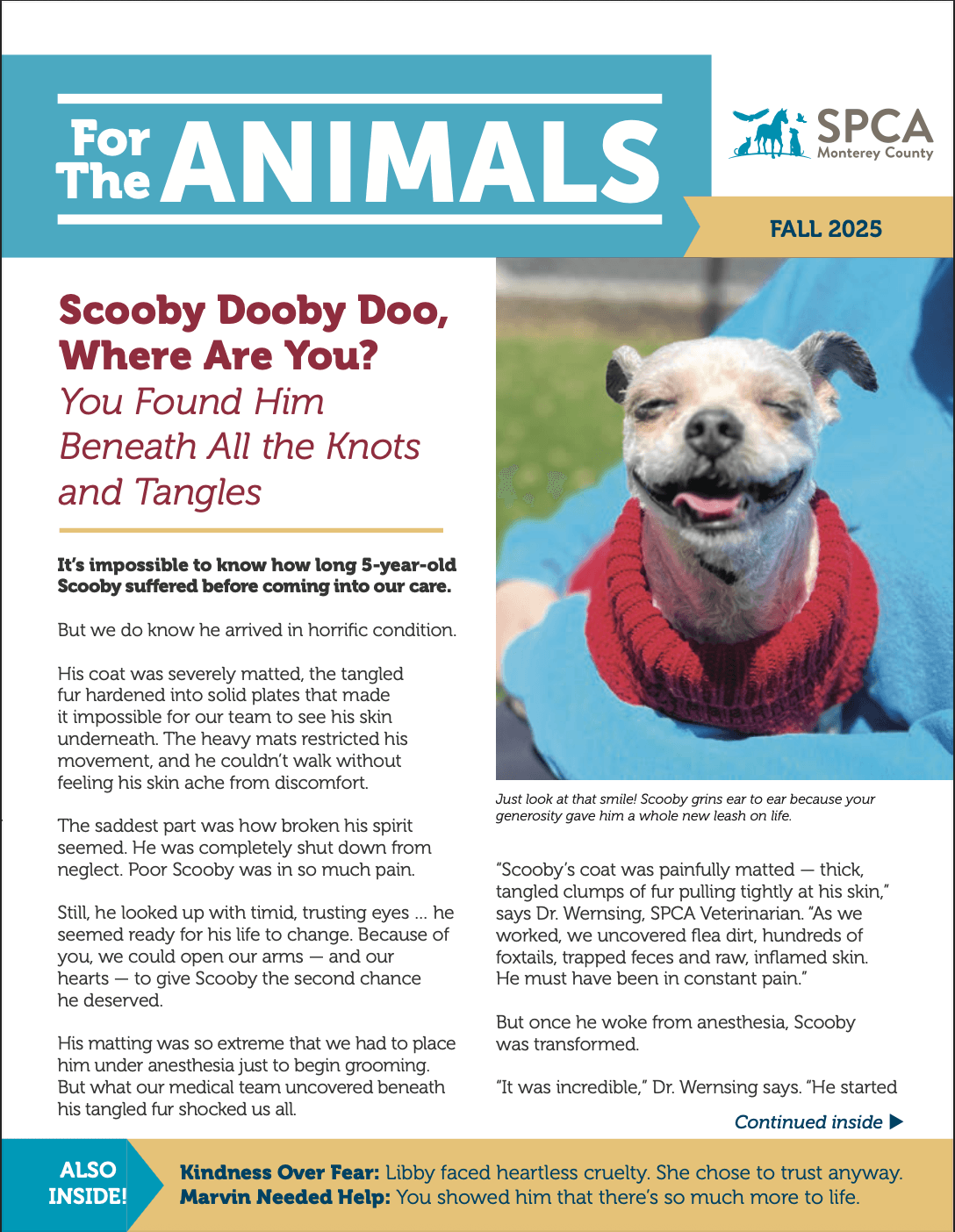 Fall 2025 SPCA Newsletter