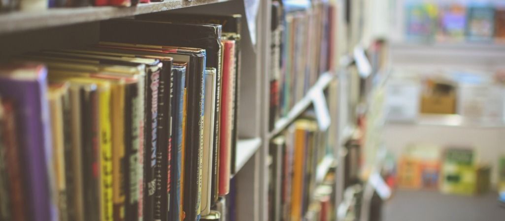 Books on shelfs