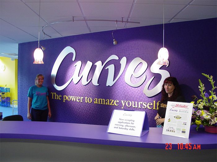 Curves Storefront Sign