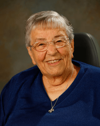 Headshot of Sister Dona Obenrader.