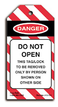 Do Not Open Lockout Tag