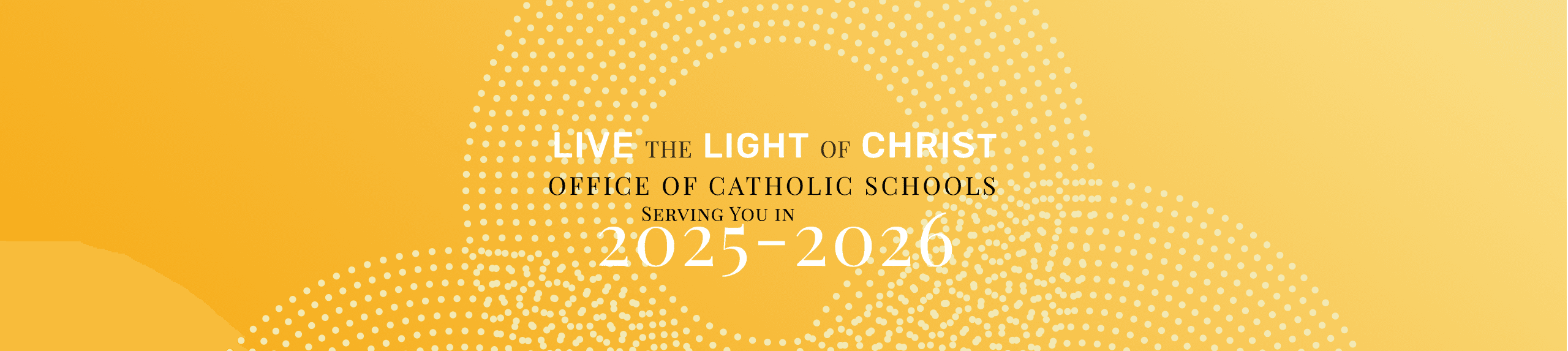 Live the light of Christ Header