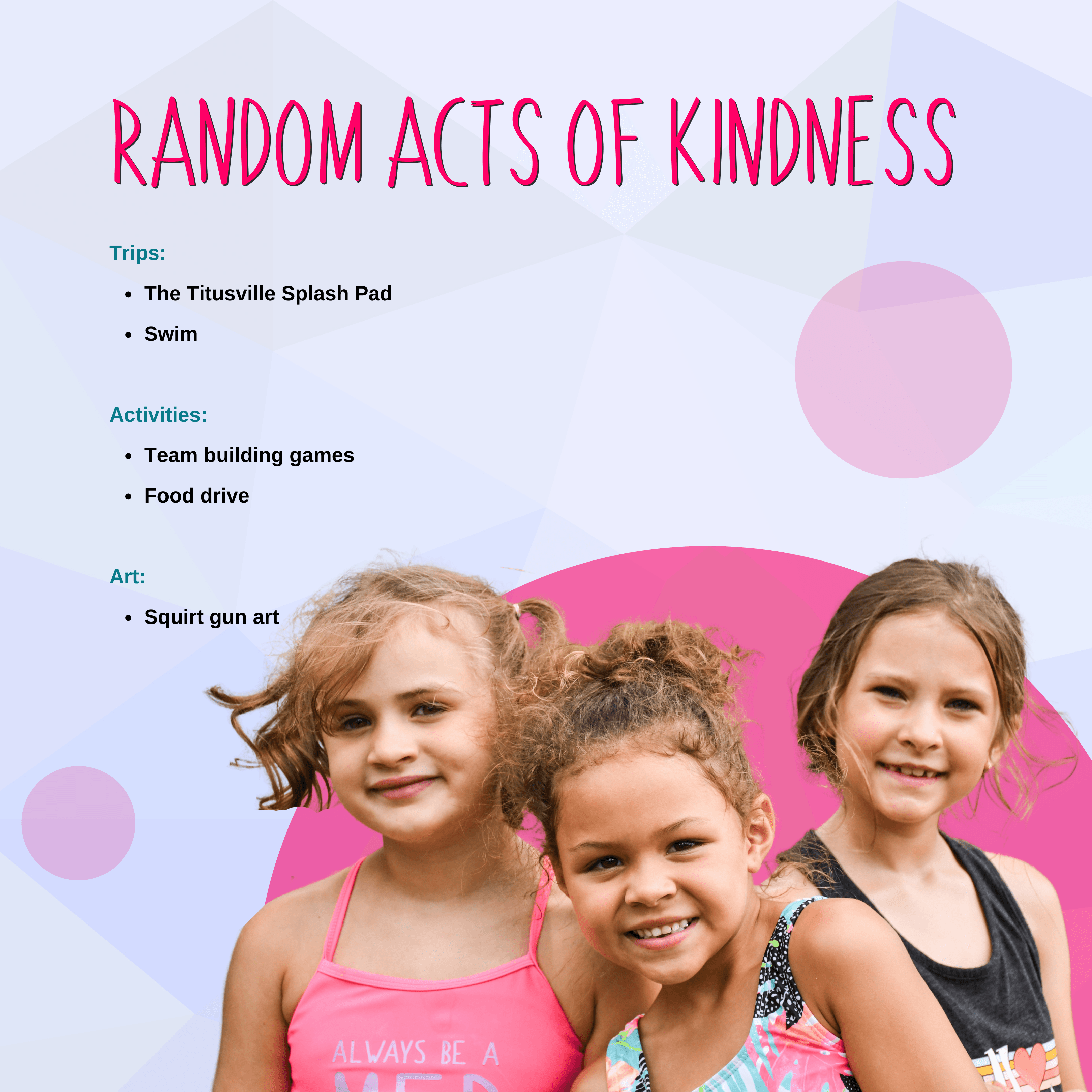 Random Acts of Kindness & Water Week!