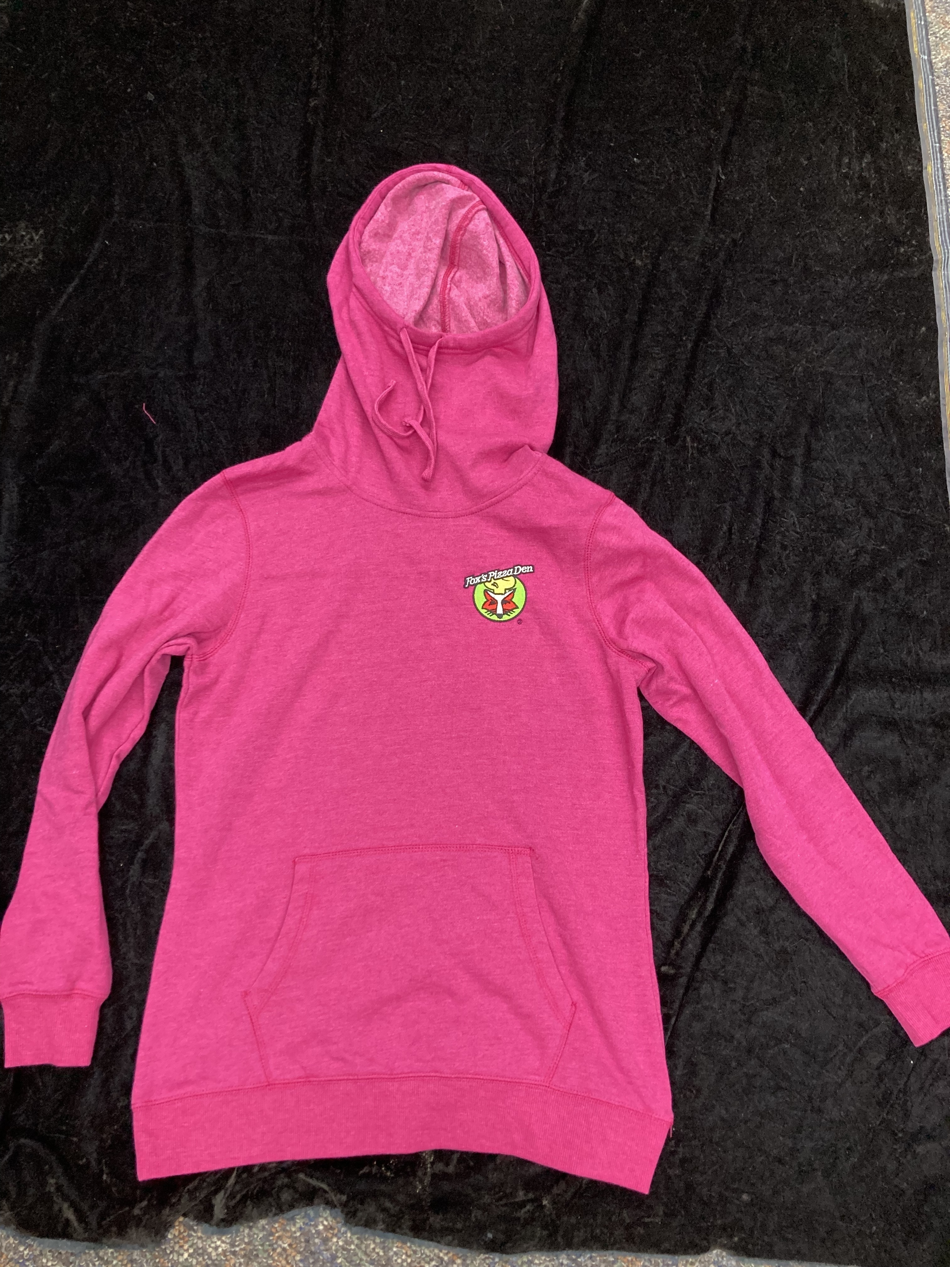 SALE Fox's Logo - LADIES Medium Pink Hoodie