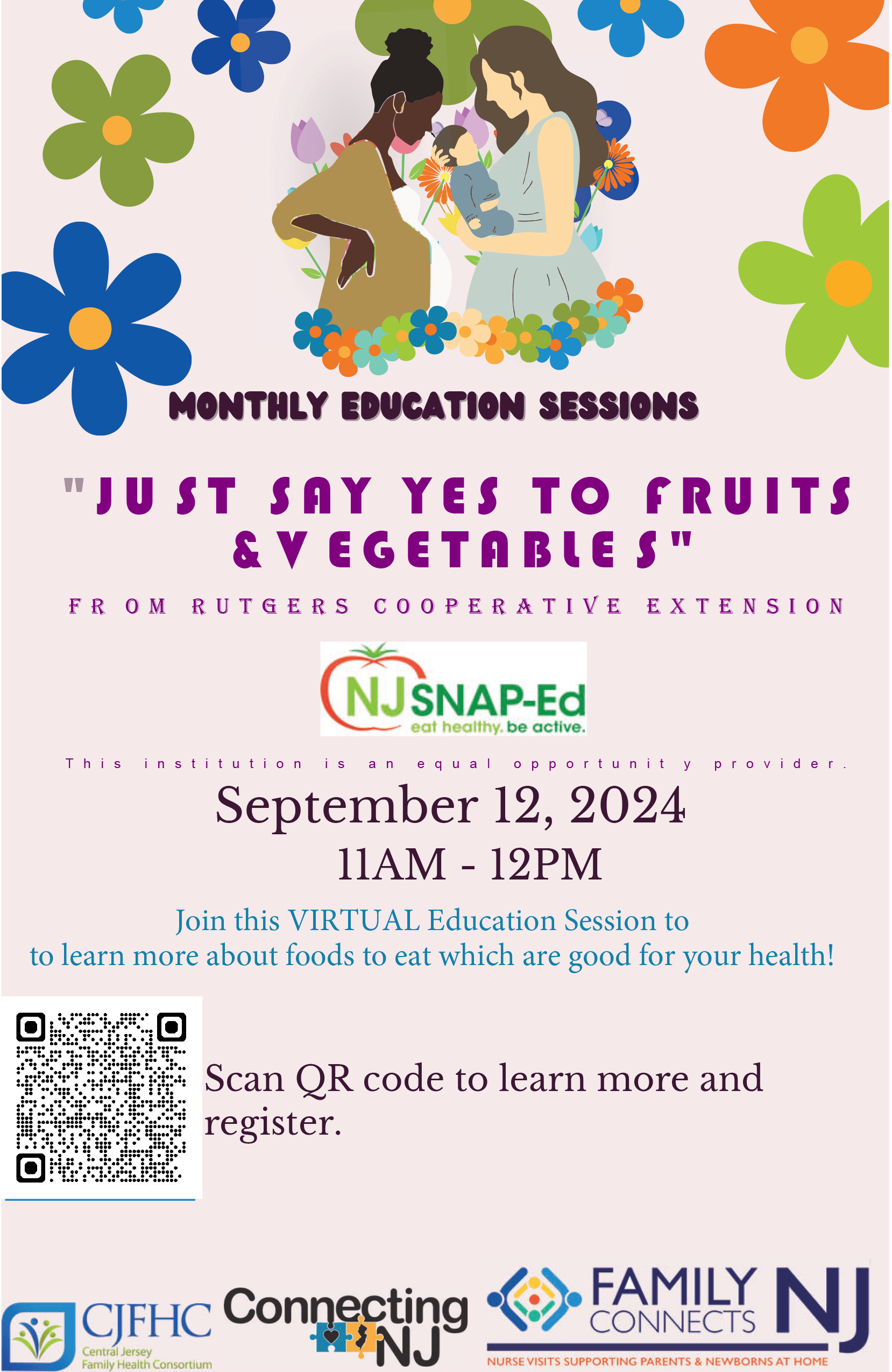 Connecting NJ "Just Say Yes to Fruits & Vegetables" Monthly Education Session