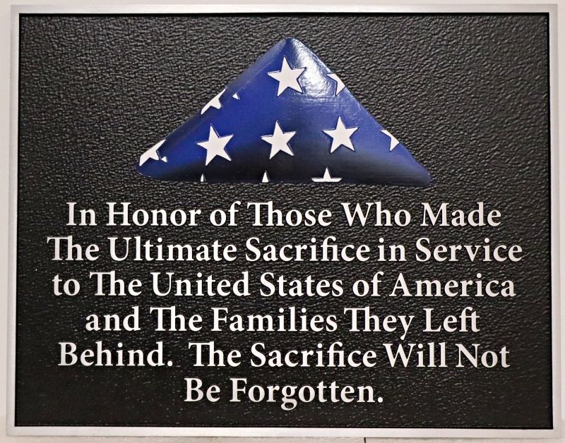 IP-1335B - Carved Aluminum Memorial Plaque Honoring Servicemen who were Killed during their Service in the US Armed Forces