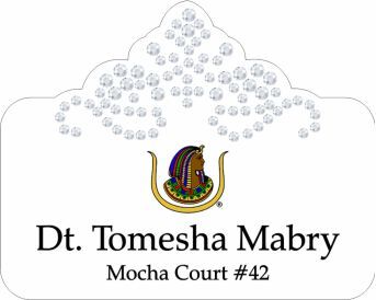 DOI White Crown Bling Name Badge
