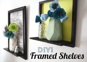 DIY Framed Shelves from Goodwill