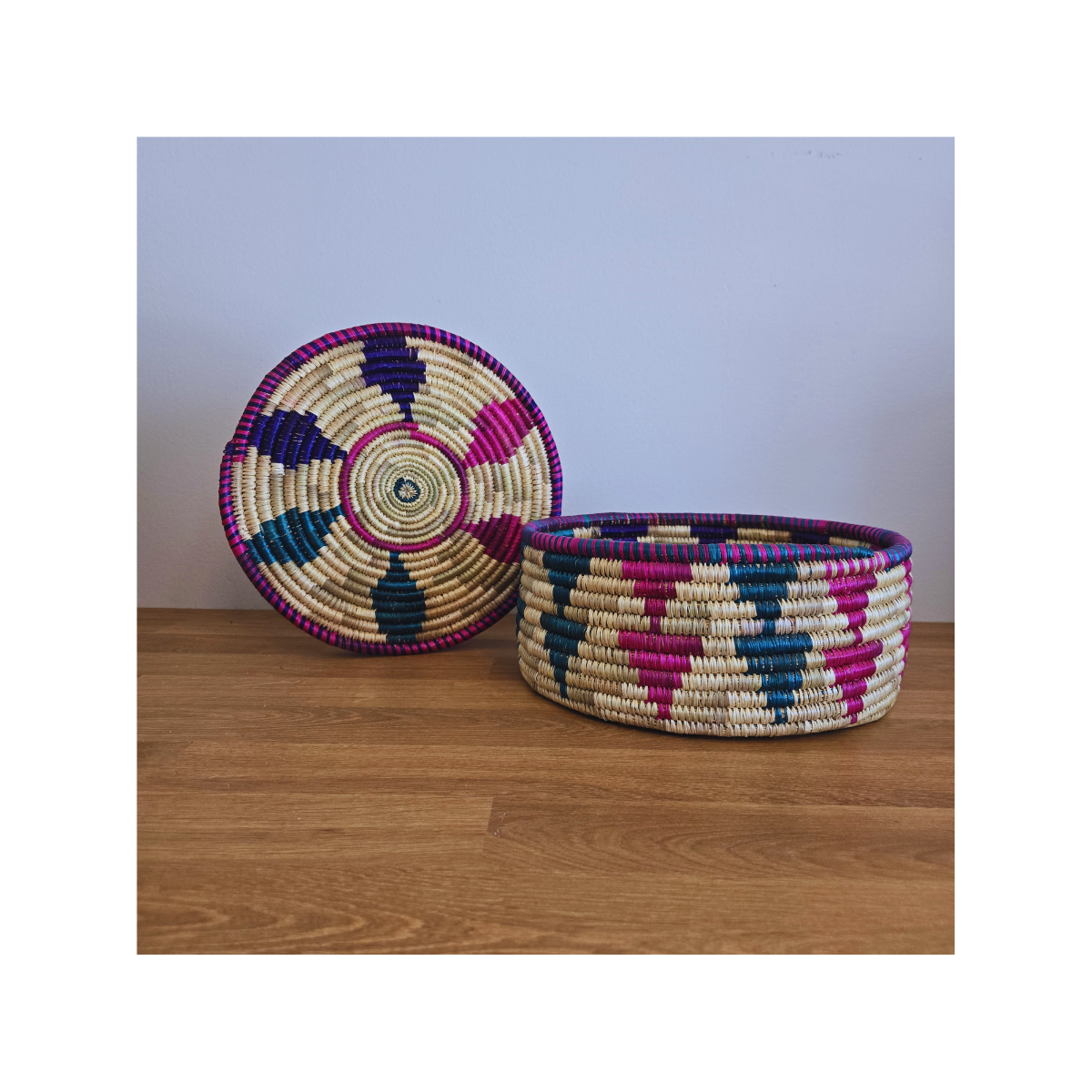 Handmade Basket - 10"x5" with Lid