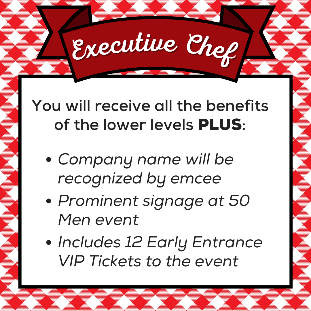 Executive Chef Sponsor benefits