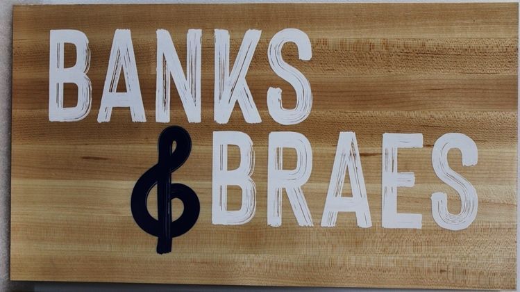 SA28474 - Engraved Western Red Cedar Wood Sign   for Banks & Braes