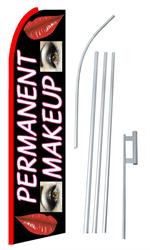 Permanent Makeup Swooper/Feather Flag + Pole + Ground Spike