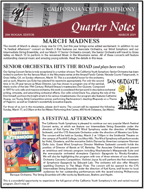 March 2019 Quarter Notes