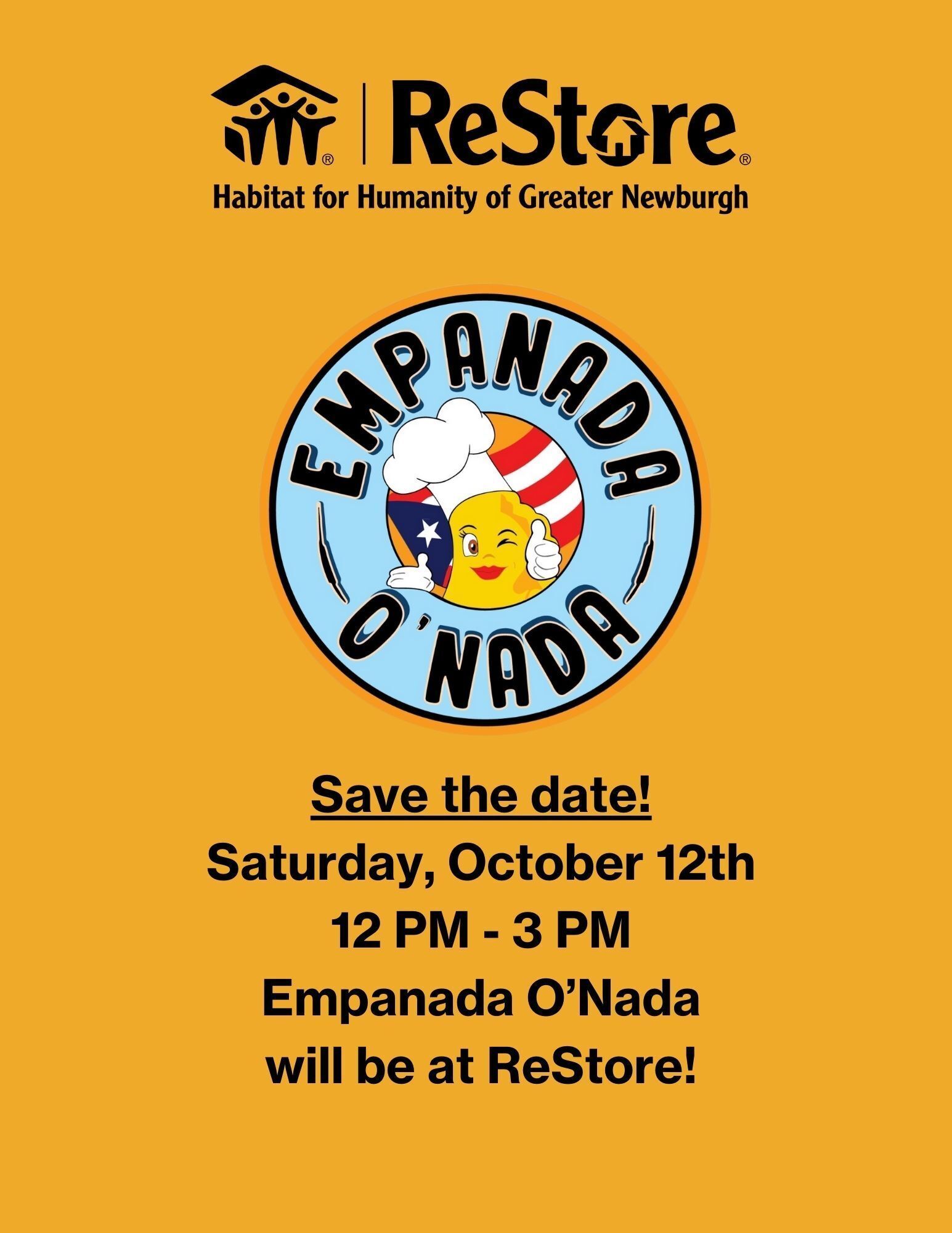 Empanada O' Nada coming to ReStore in October!