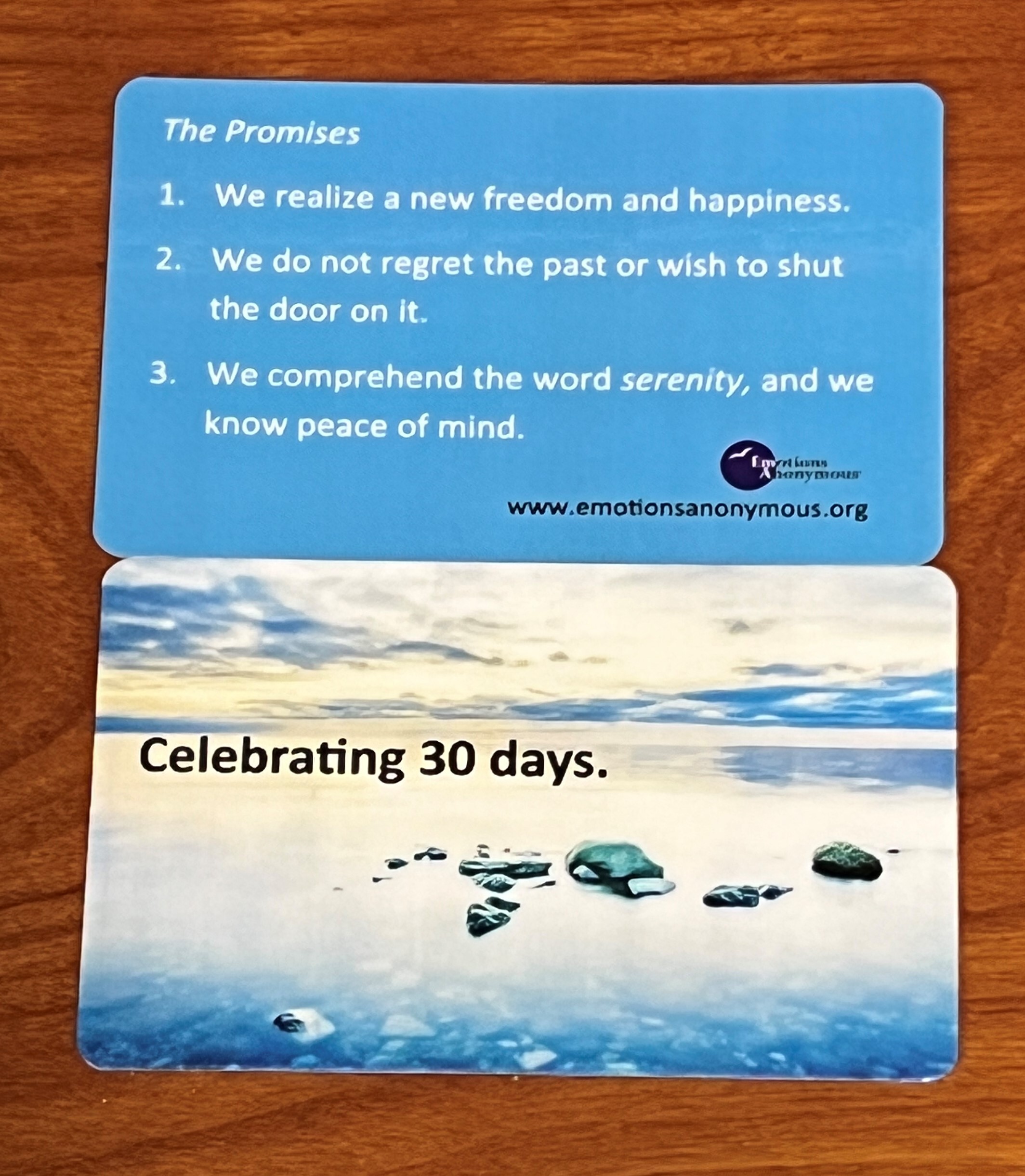 Item #M70 — "30 Days" Recovery Card