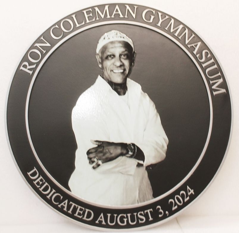 ZP-1257 -  Photo Wall Plaque  Honoring Ron Coleman.