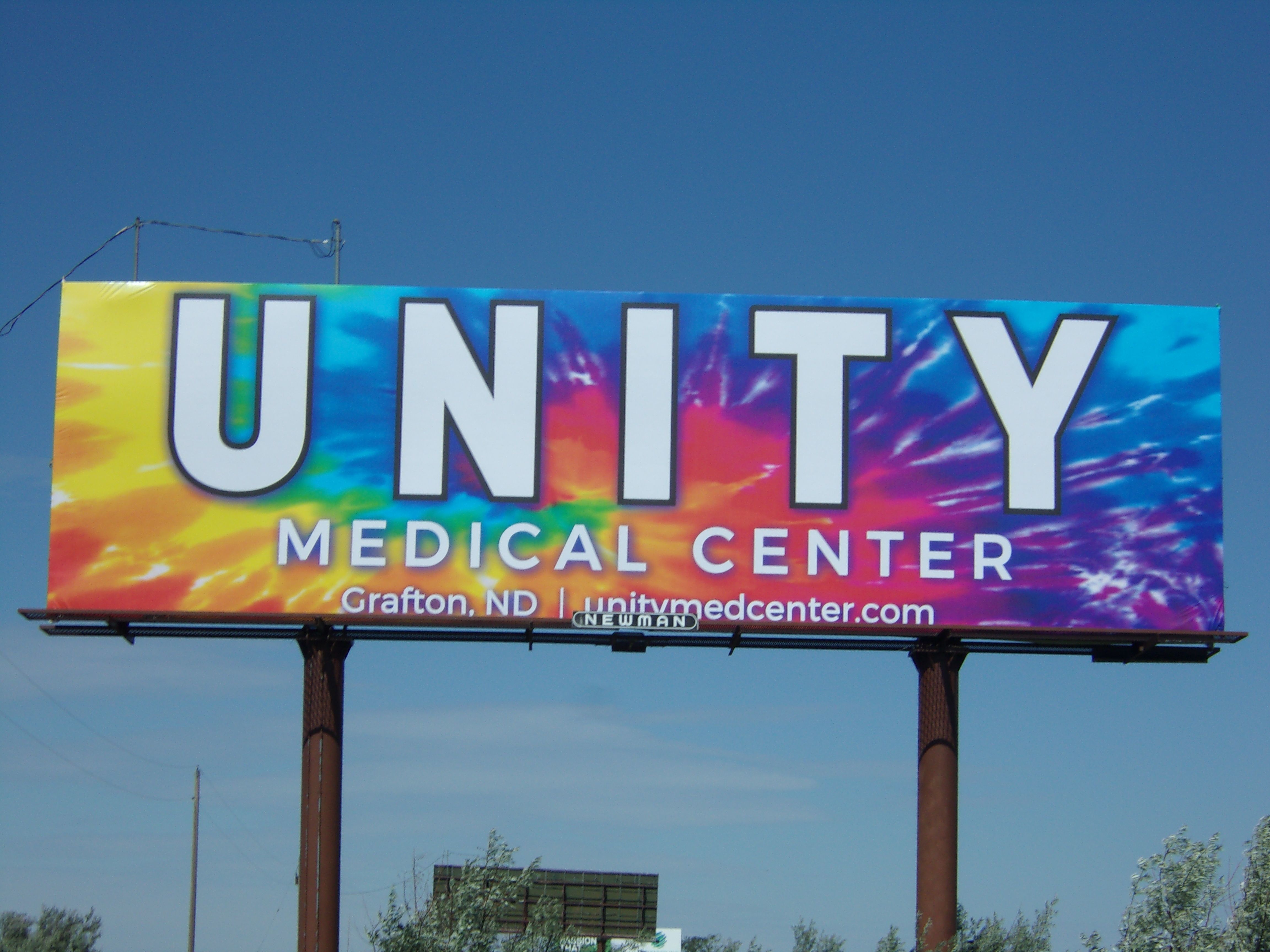 Tie-Dye Billboard on I-29