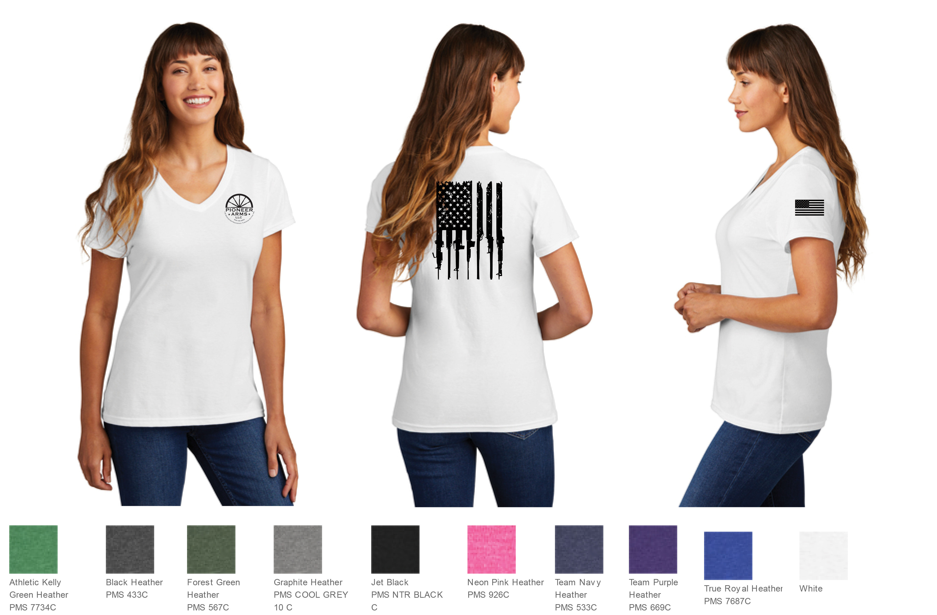 Ladies Vneck T-shirt Option 5