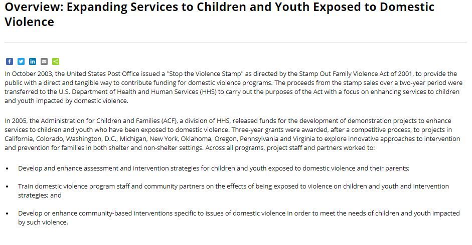 Expanding Services to Children and Youth Exposed to Domestic Violence