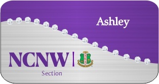 NCNW BLING NAME BADGE AKA, INC PARTNER
