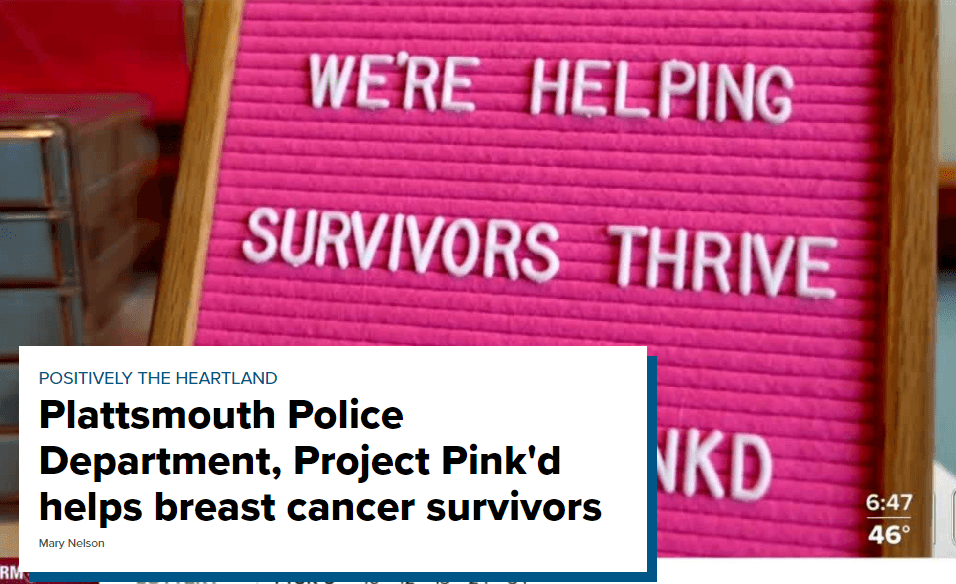 Plattsmouth Police Department partners with Project Pink'd to help breast cancer survivors