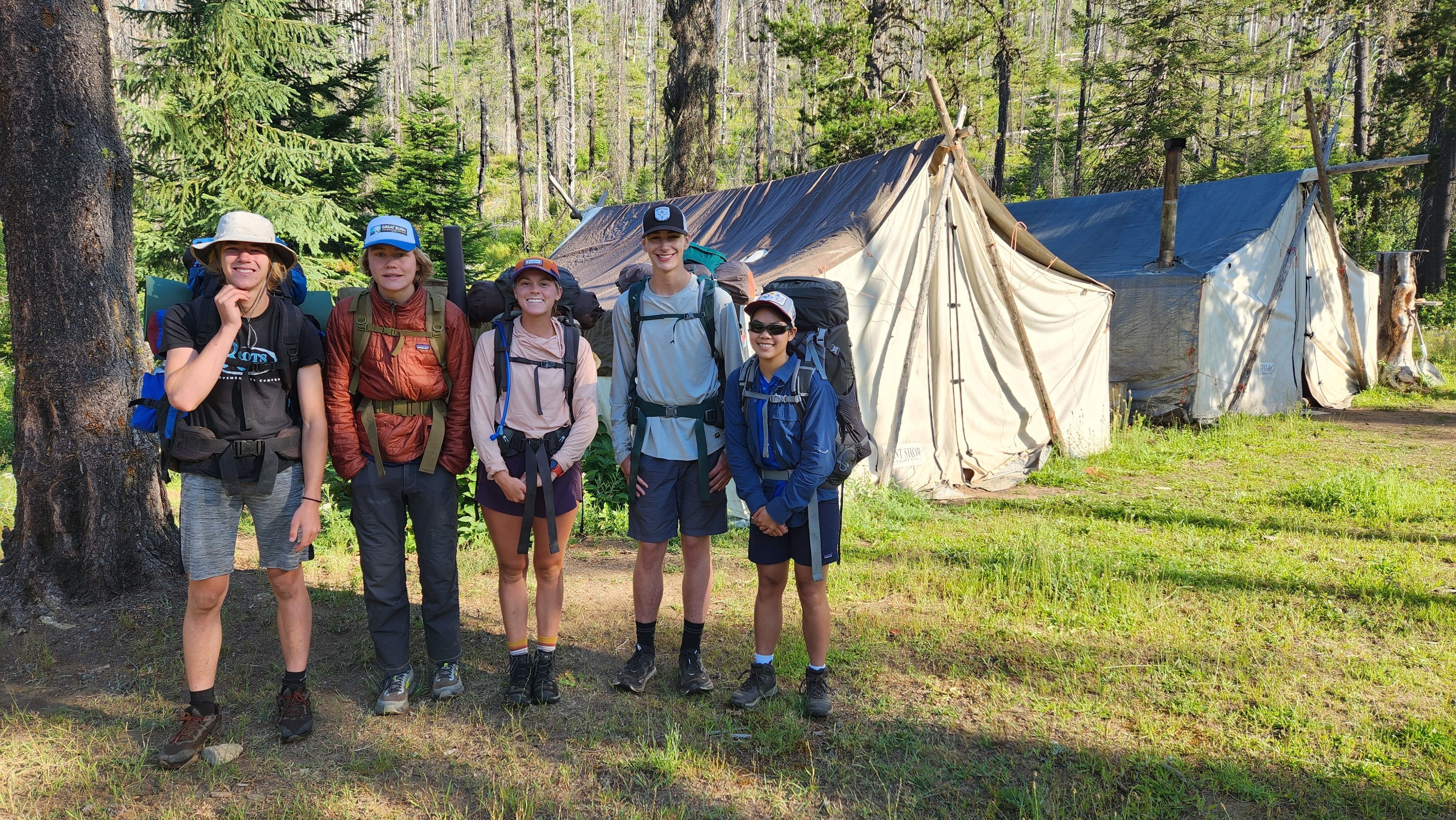 youth crew working on clearing trails in the Bob Marshall Wilderness