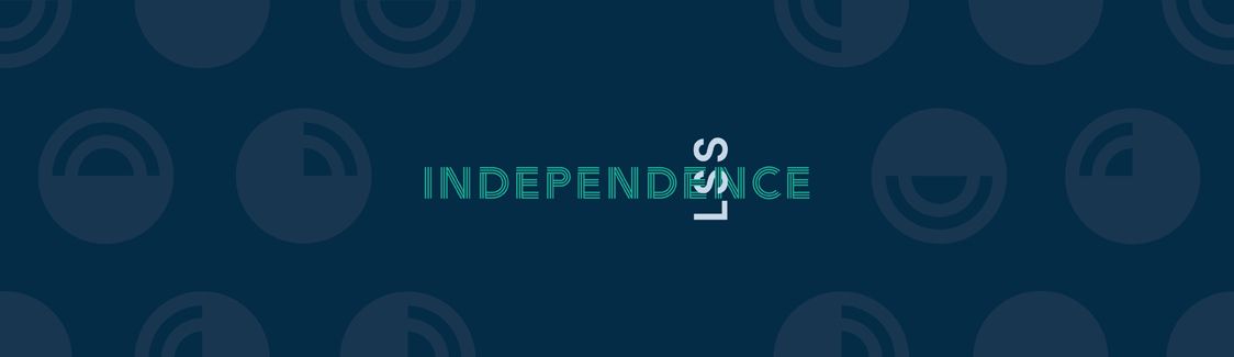 Graphic: LSS Interlocking with the word Independence.