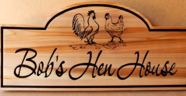 Hen Sign Farm signs, ranch signs, carved wood farm signs, carved wood ranch signs