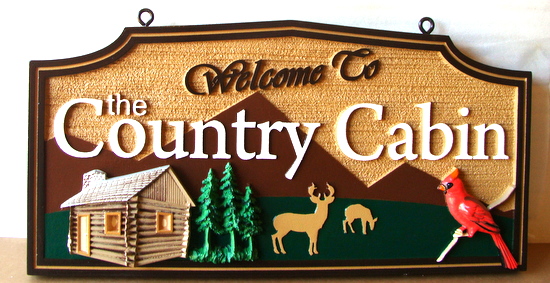 wood cottage signs, wood cabin signs,carved wood plaques, rustic signs