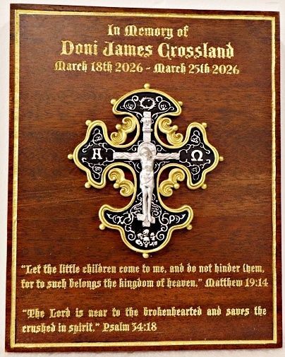 D13277A- Carved 2.5-D "In Memory Of" Plaque