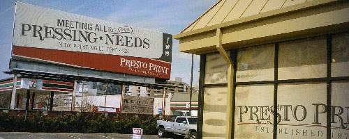 Presto Print's Downtown Billboard