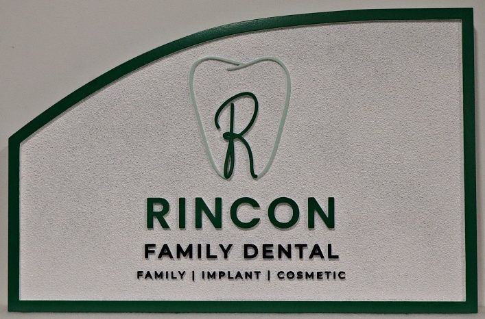 BA11517A - Carved and Sandblasted 2.5-D Sign for Rincon Family Dental